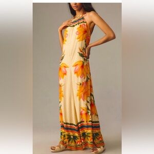 Farm Rio x Anthropologie Floral Halter Jumpsuit. XS. NWT.